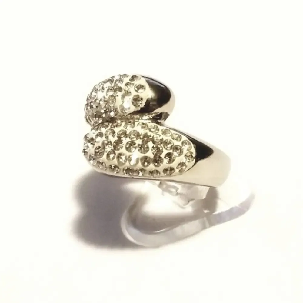 New stainless steel‎ cz women ring size 8